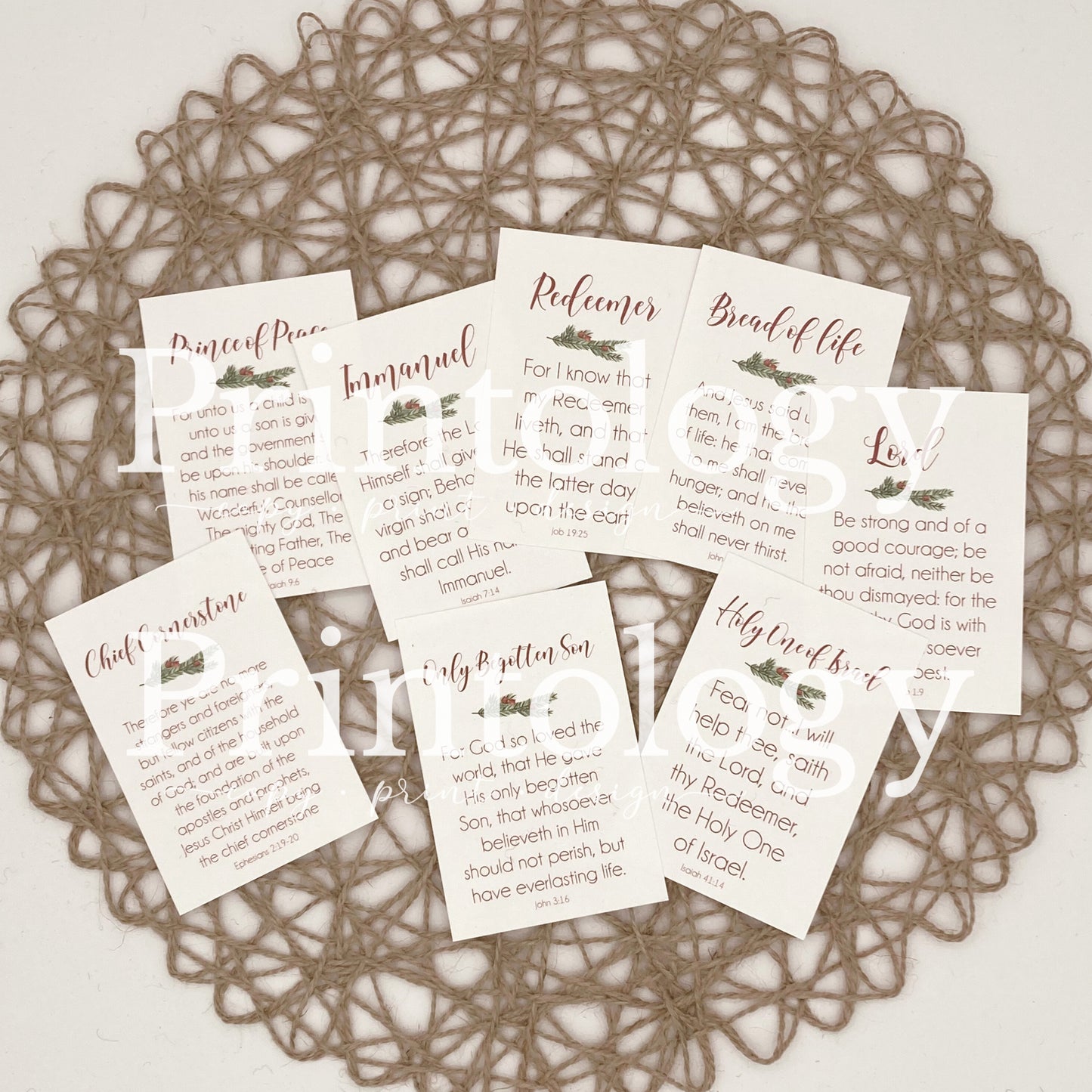 Names of Christ Advent Calendar Cards