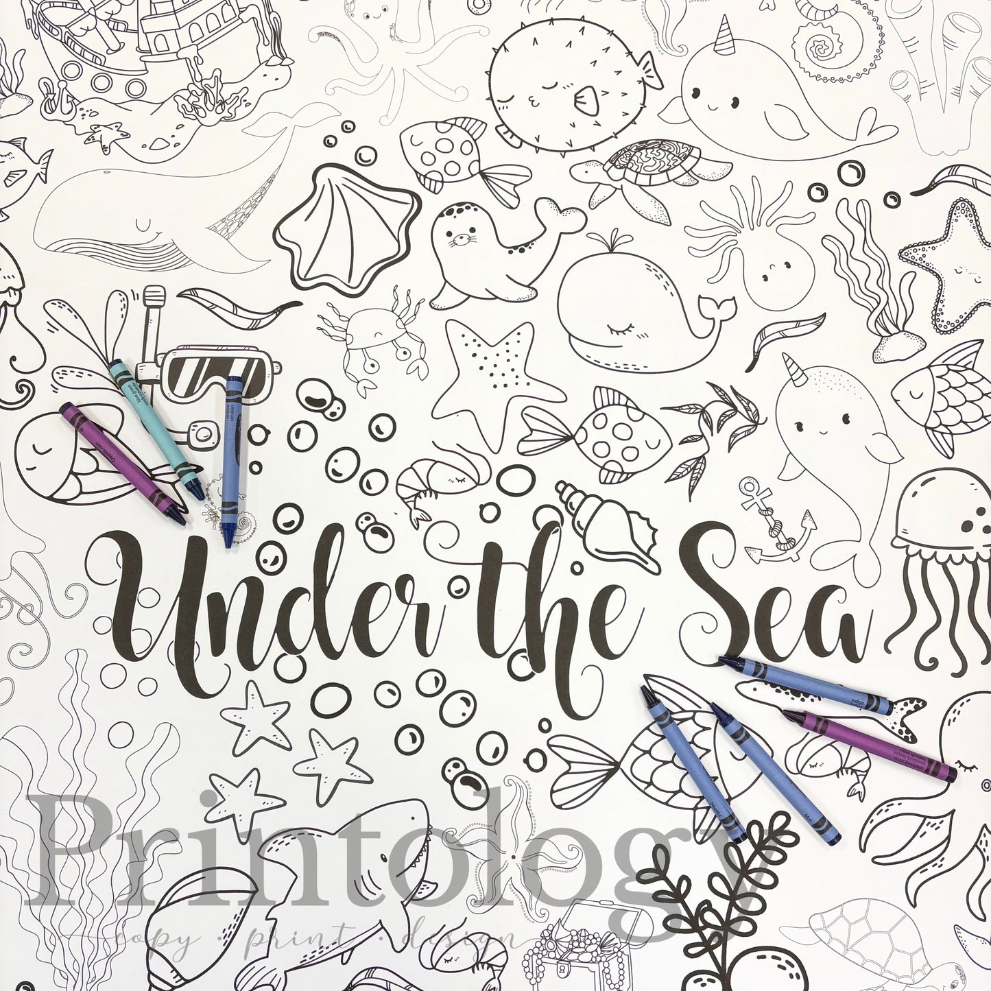 Under the Sea Giant Coloring Sheet