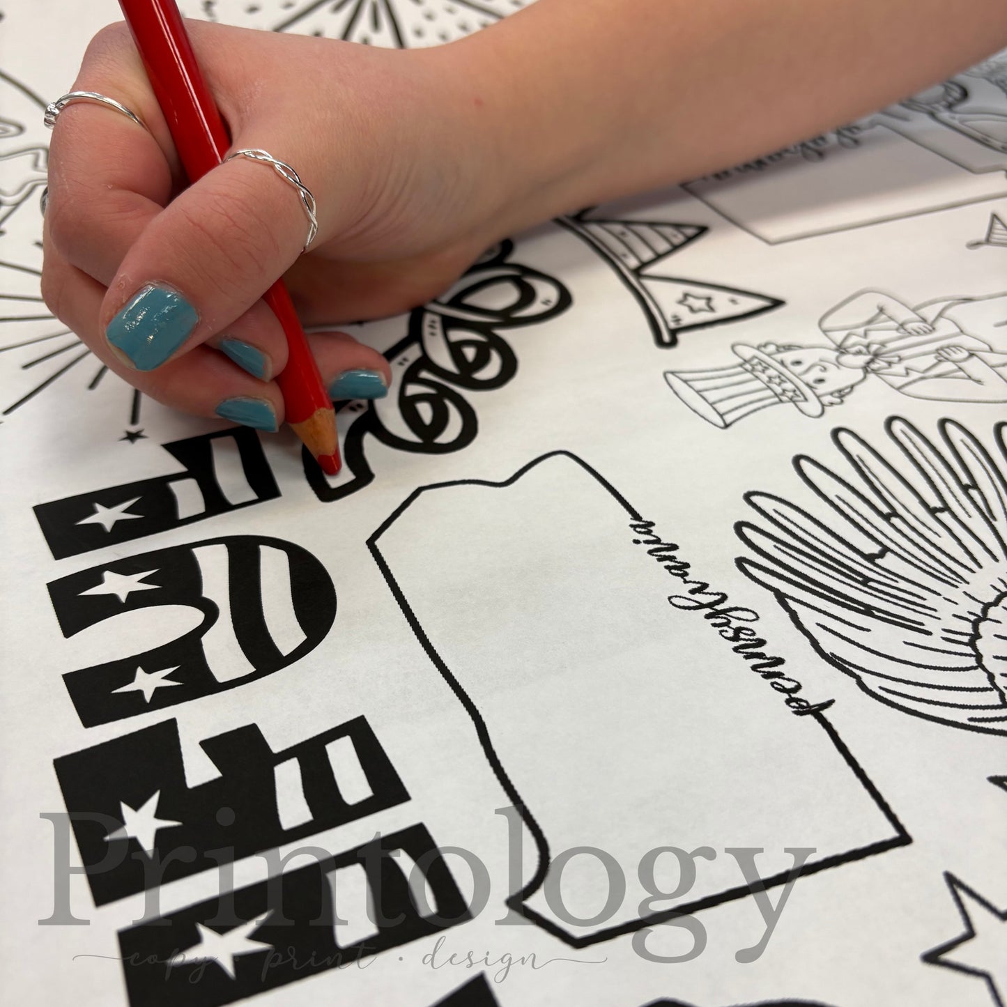 Celebrate independence day with this fun coloring page