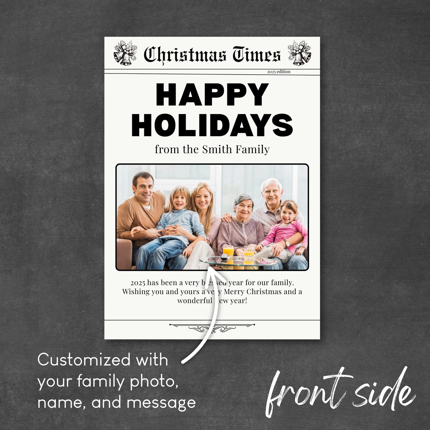 Newspaper Christmas Card