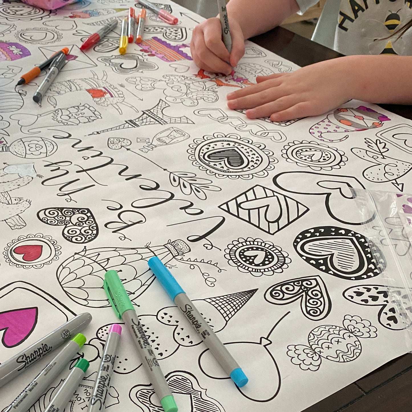 Be My Valentine Giant Coloring Sheet
