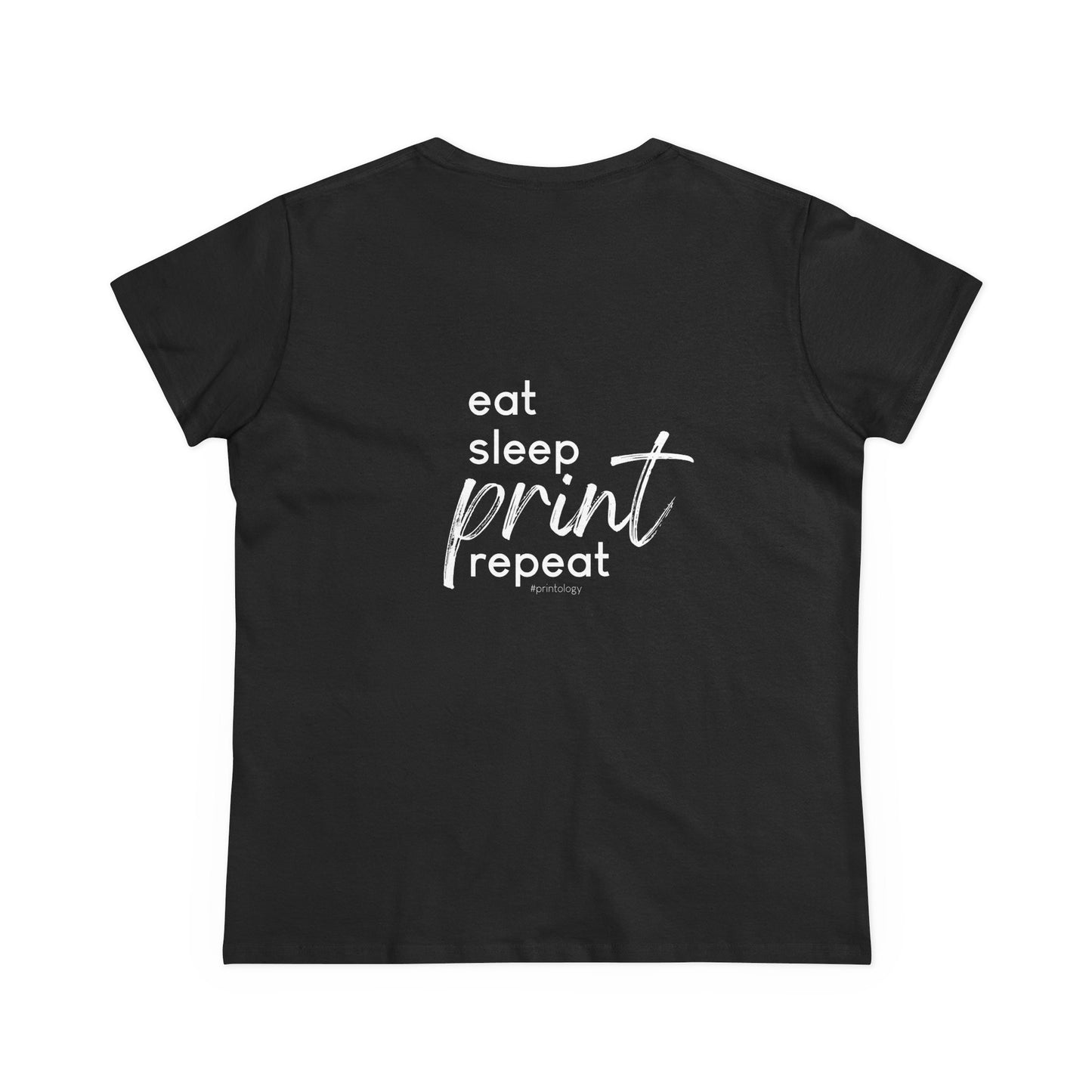 Crew Neck Tee Eat Sleep Print Repeat