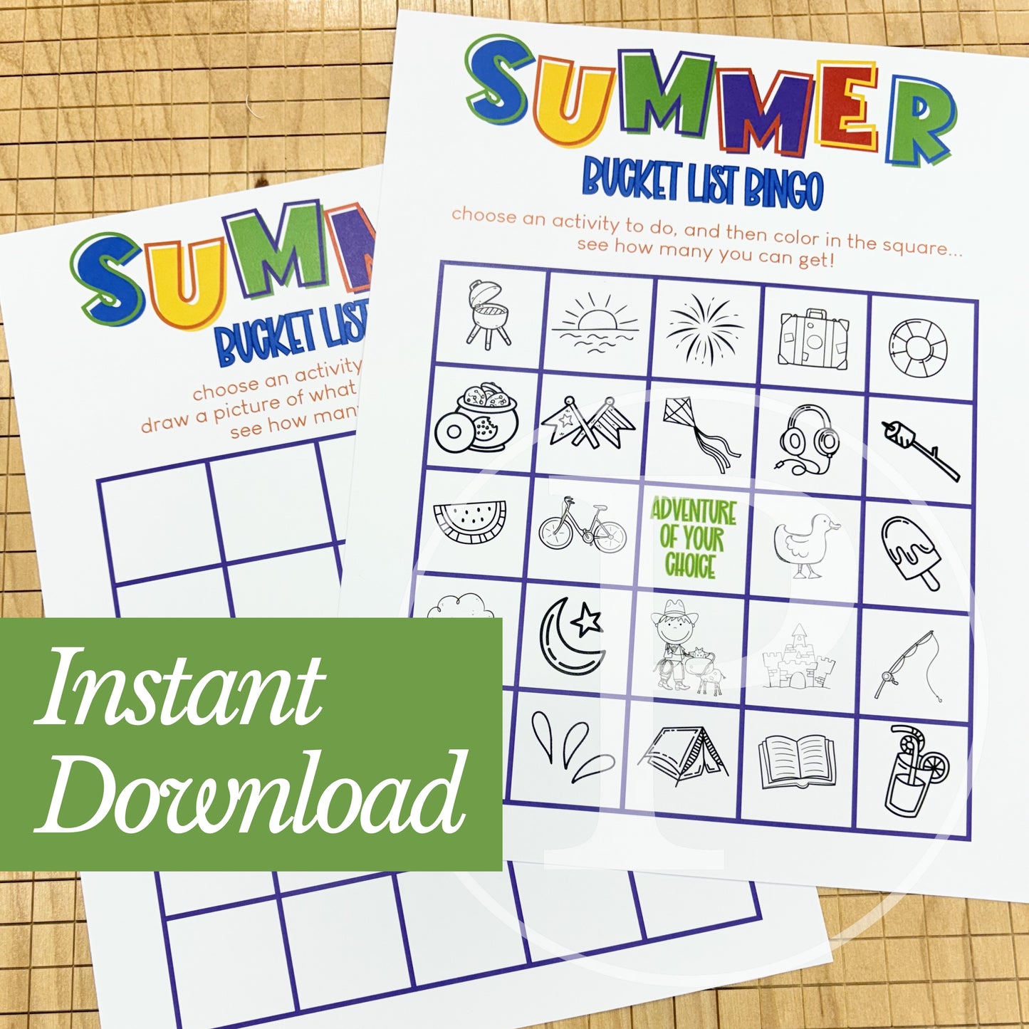 Free Summer Bucket List Bingo - Digital Download