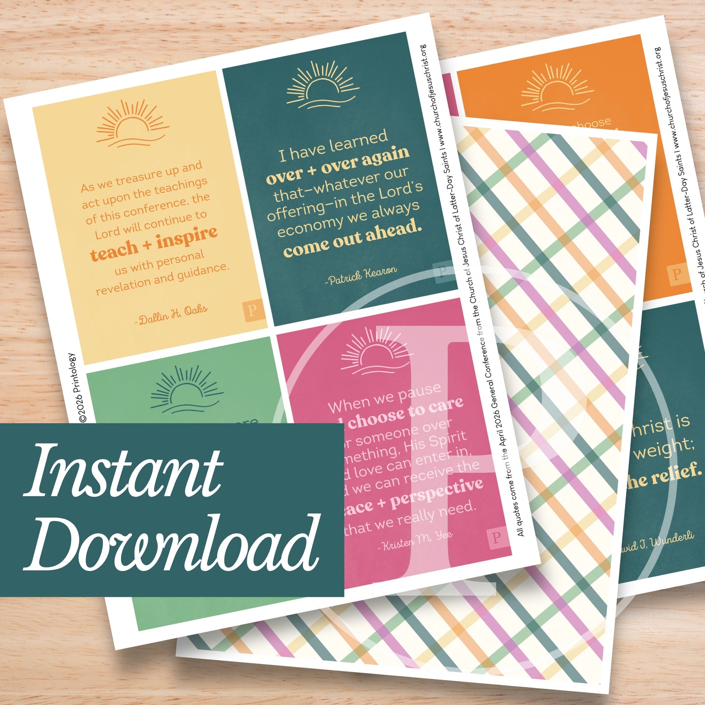Free April 2026 General Conference Quote Pack | Digital Download