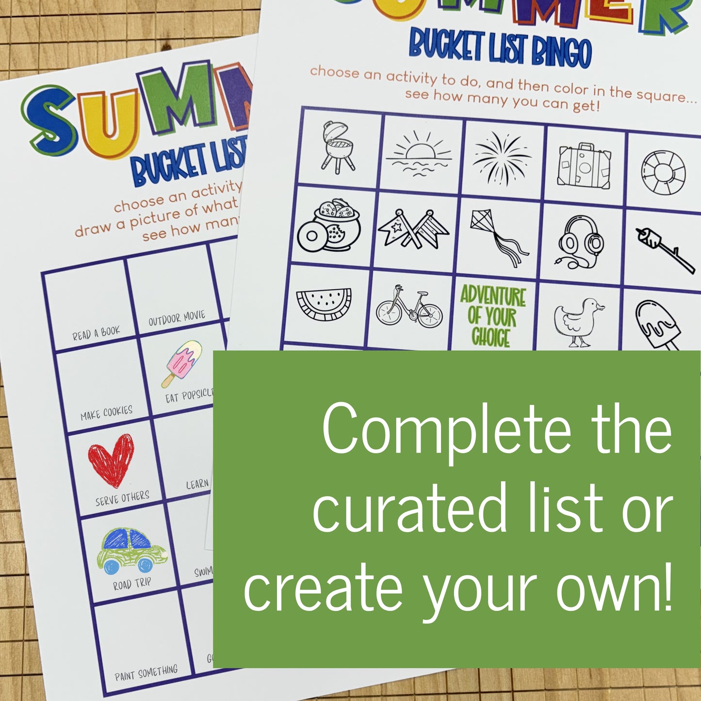 Free Summer Bucket List Bingo - Digital Download