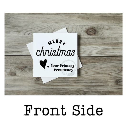 Square Christmas Gift Tags for Primary Printable