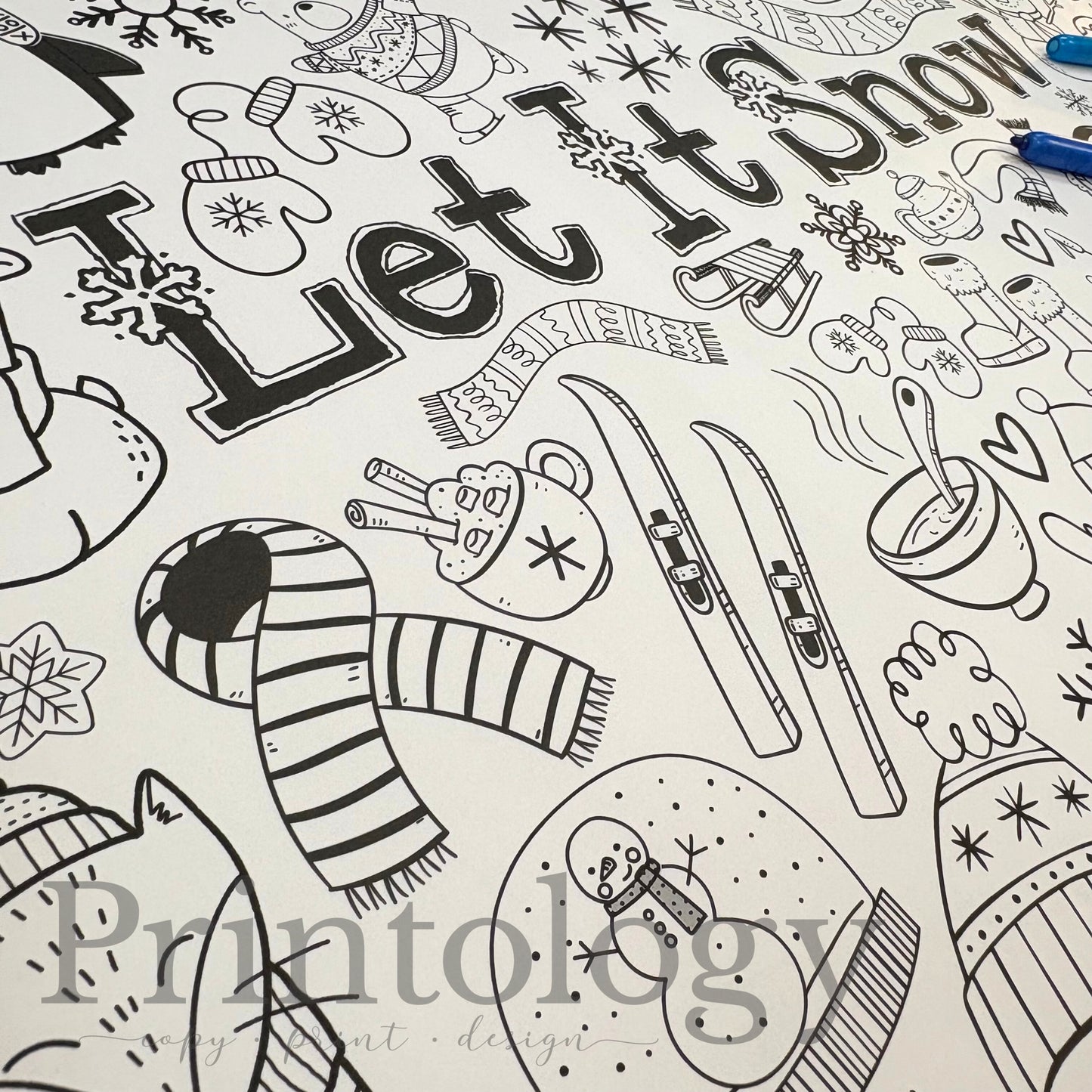 Let It Snow (Winter) Giant Coloring Sheet