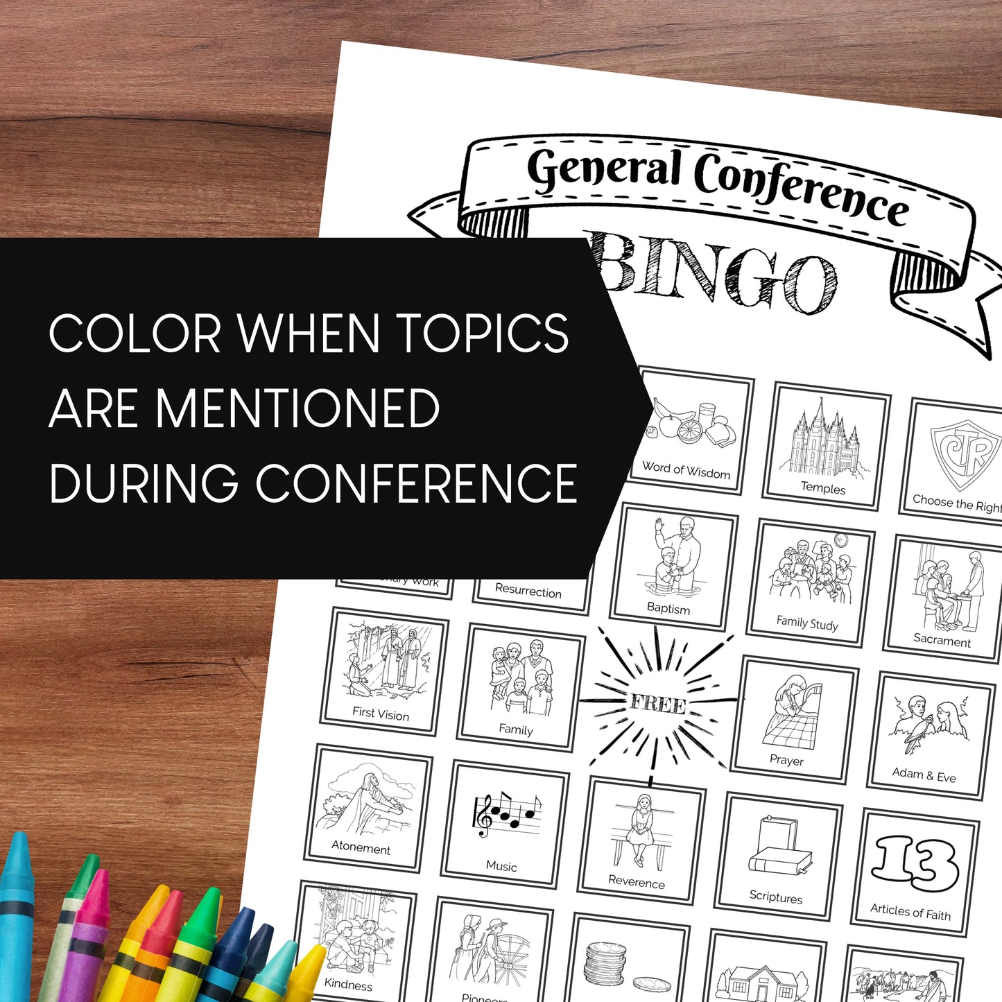 Free General Conference Bingo Printable