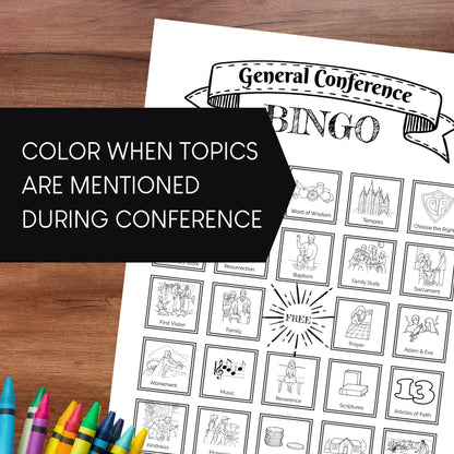 Free General Conference Bingo Printable
