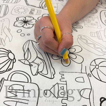 Summer Bucket List Giant Coloring Sheet