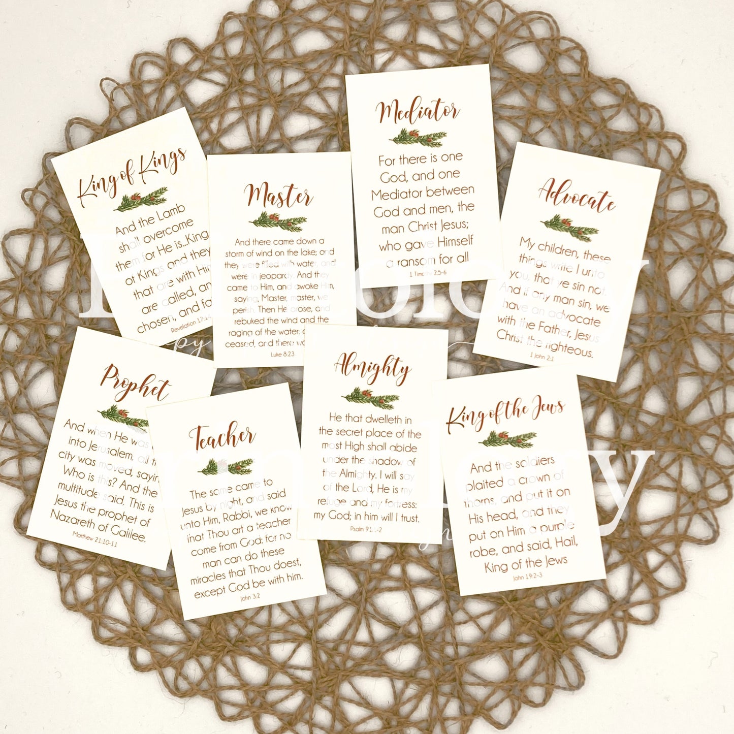 Names of Christ Advent Calendar Cards