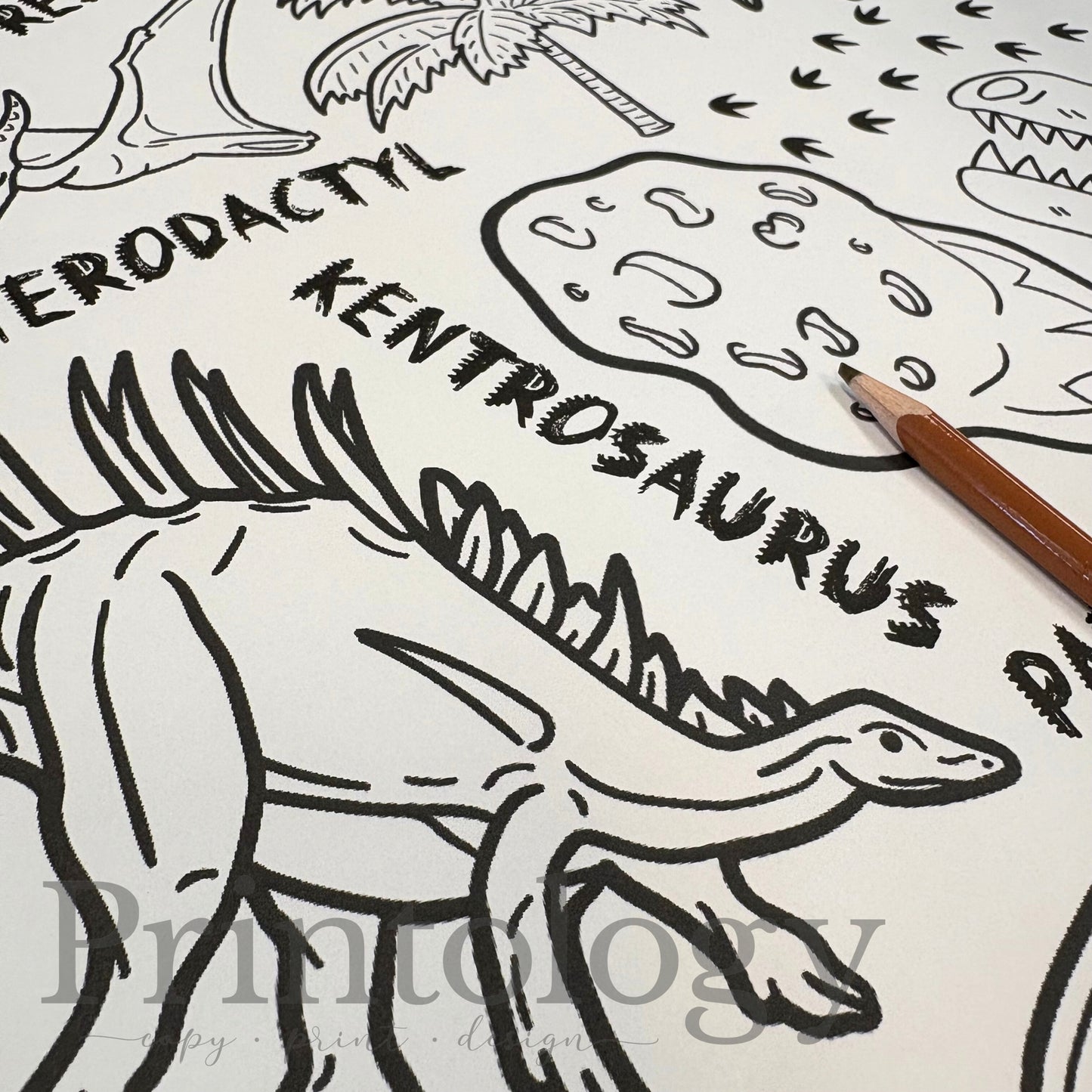 Dinosaurs Giant Coloring Sheet