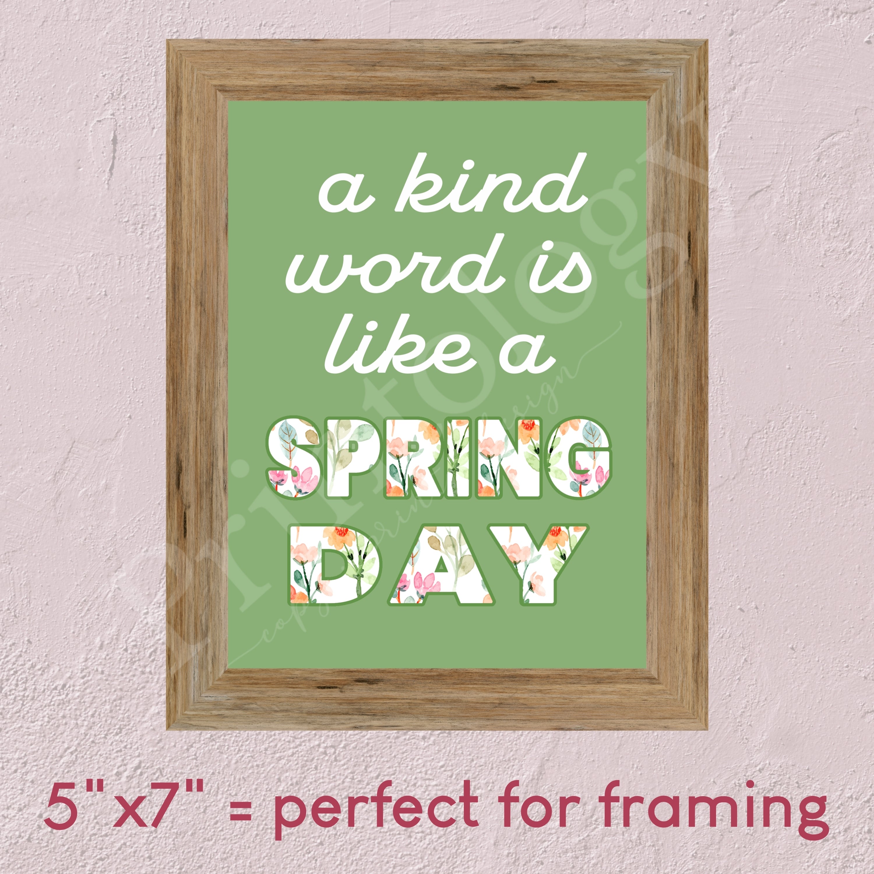 Free Spring Kindness Quote Instant Download – Printology