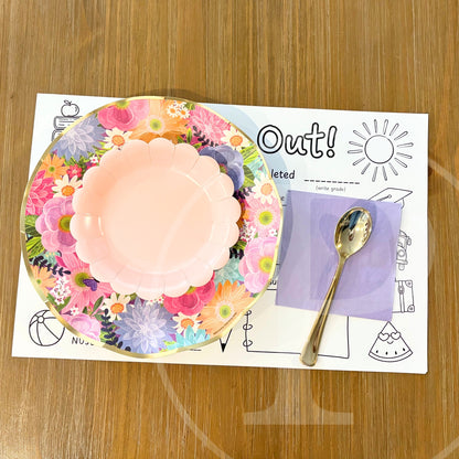 Free School's Out Coloring Page Placemat Instant Download
