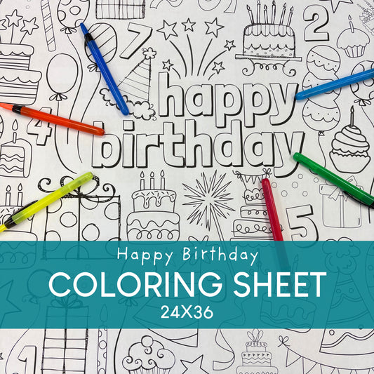 Happy Birthday Giant Coloring Sheet