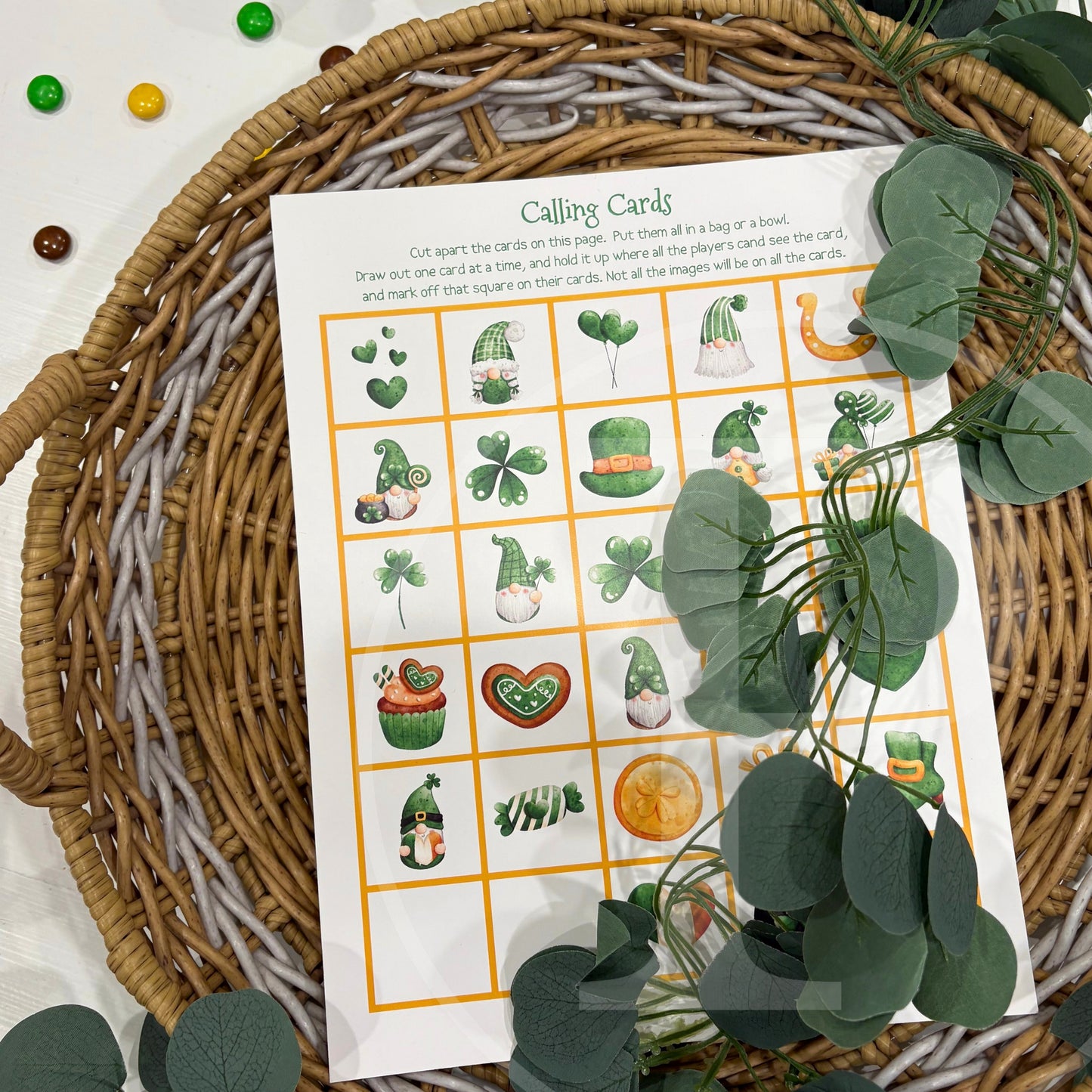 St. Patrick's Day Bingo Instant Download