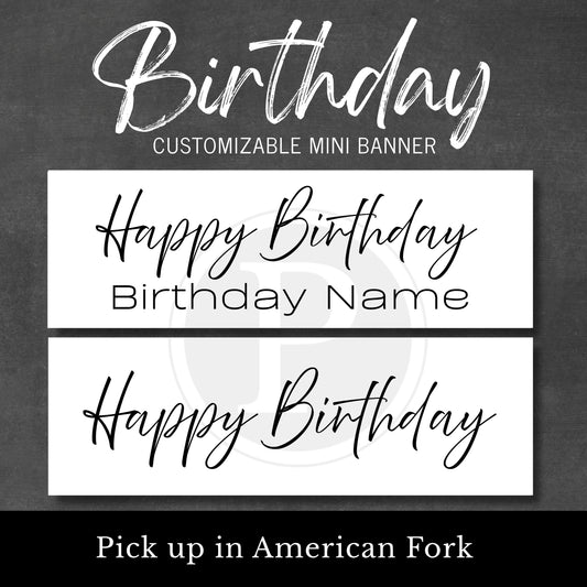 Simple Birthday Mini Banner Customizable