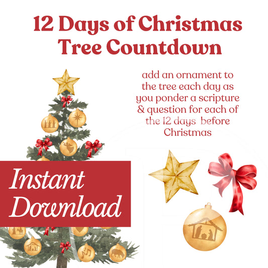 12 Days of Christmas Tree Instant Download