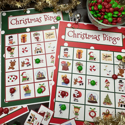 Christmas Bingo Game Instant Download