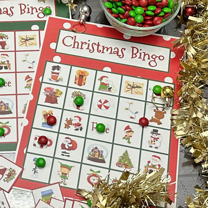 Christmas Bingo Game Instant Download