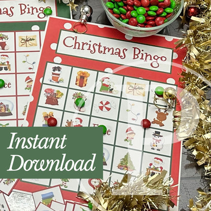 Christmas Bingo Game Instant Download