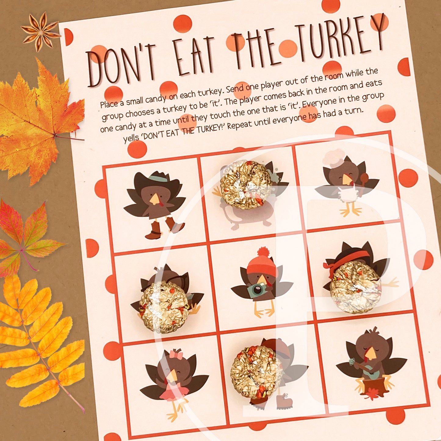 Don't Eat Turkey! Thanksgiving Themed Game