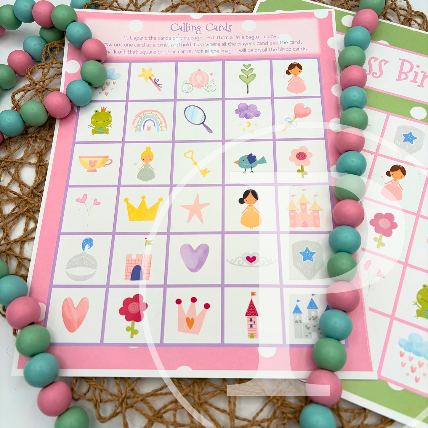 Princess Bingo Game