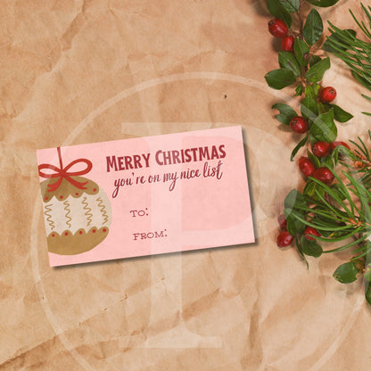 Free Merry Christmas Tag Variety Pack Instant Download