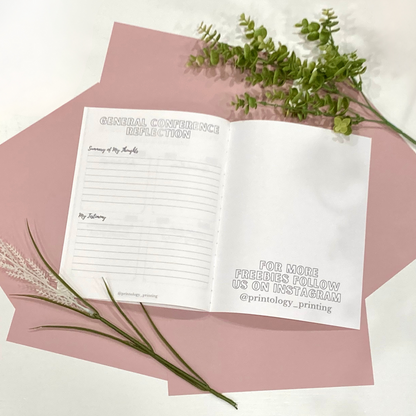 Free General Conference Notebook Printable