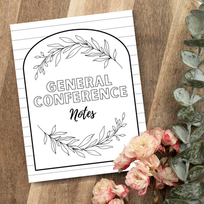 Free General Conference Notebook Printable