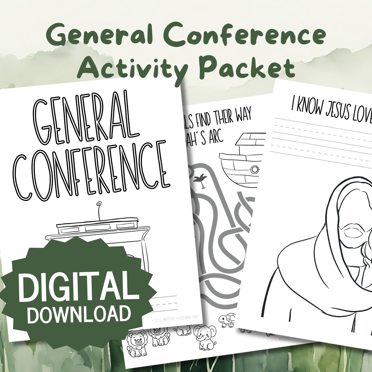 General Conference Activity Packet pdf for easy printing at home, Printology, or your local printshop!