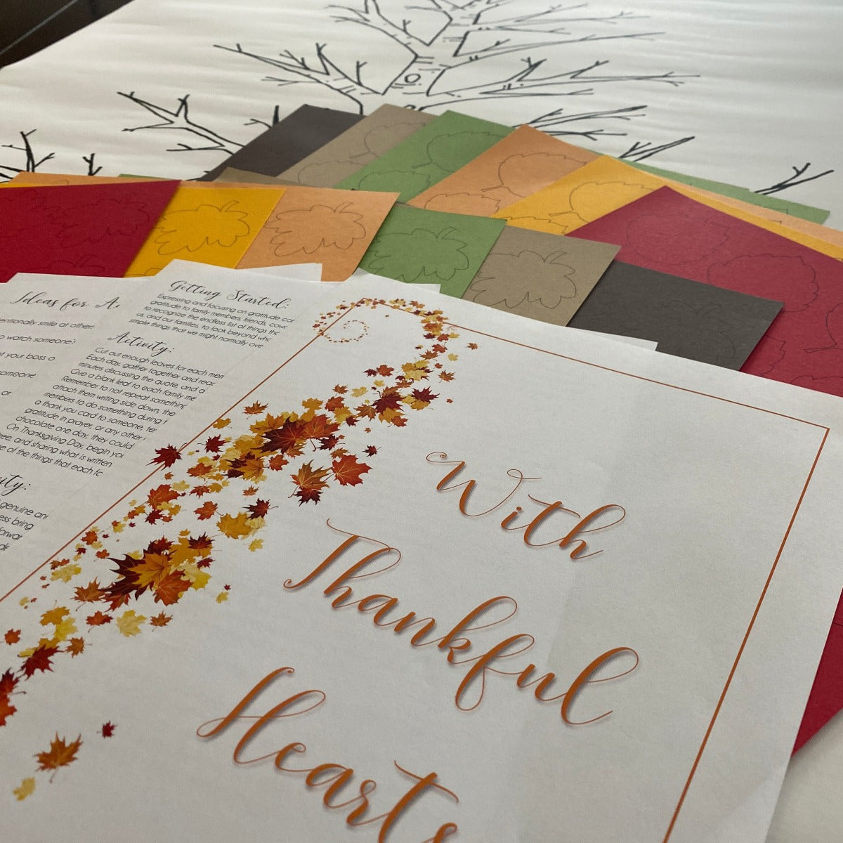 With Thankful Hearts - Thanksgiving Activity
