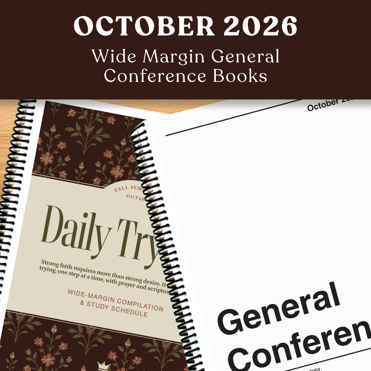 October 26 Wide Margin General Conference Book |