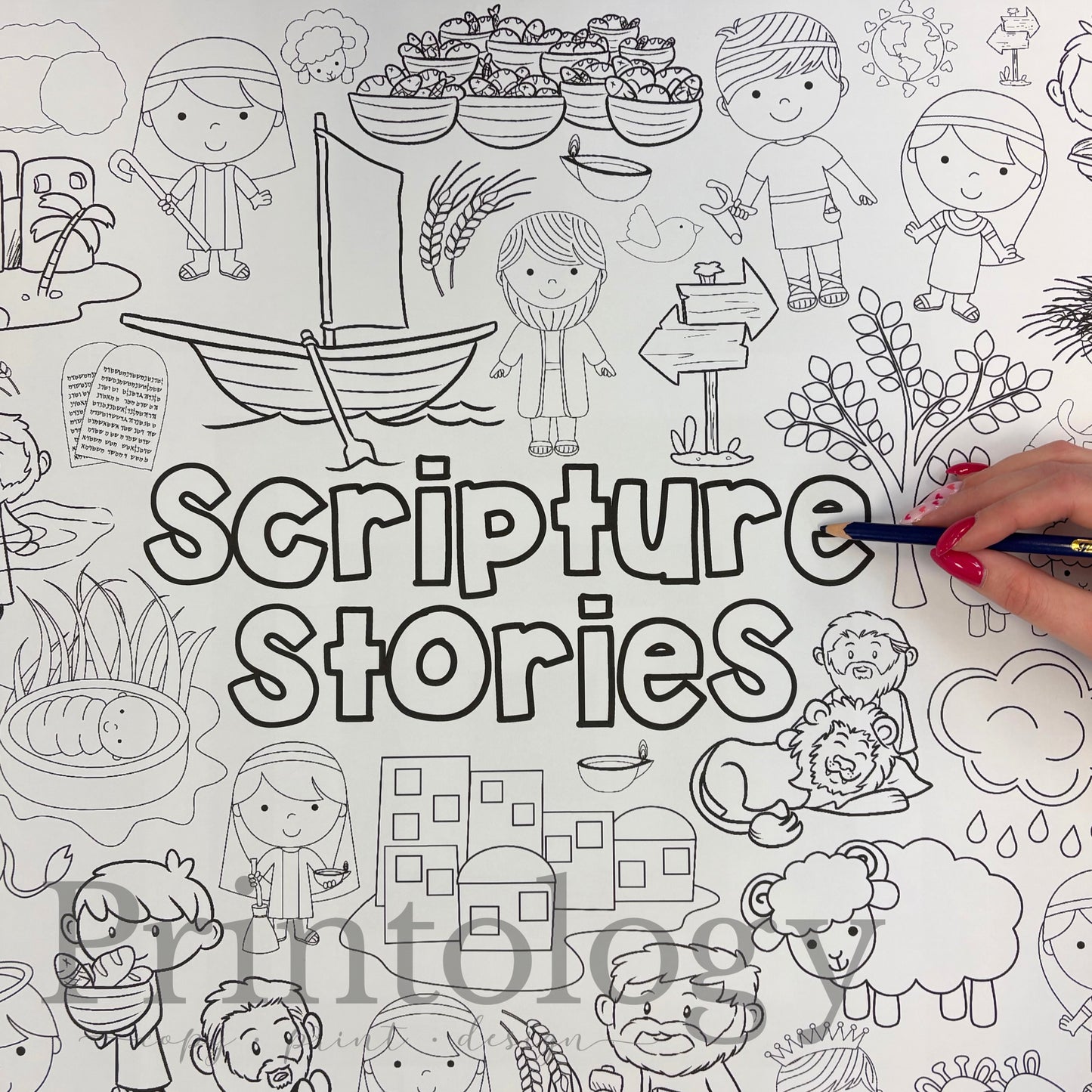 Scripture Stories Giant Coloring Sheet