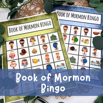 Book of Mormon Bingo with stories of prophets from the gold plates. Perfect for Latter-day saint families, friends, and primaries. Great Come Follow Me resource and activity