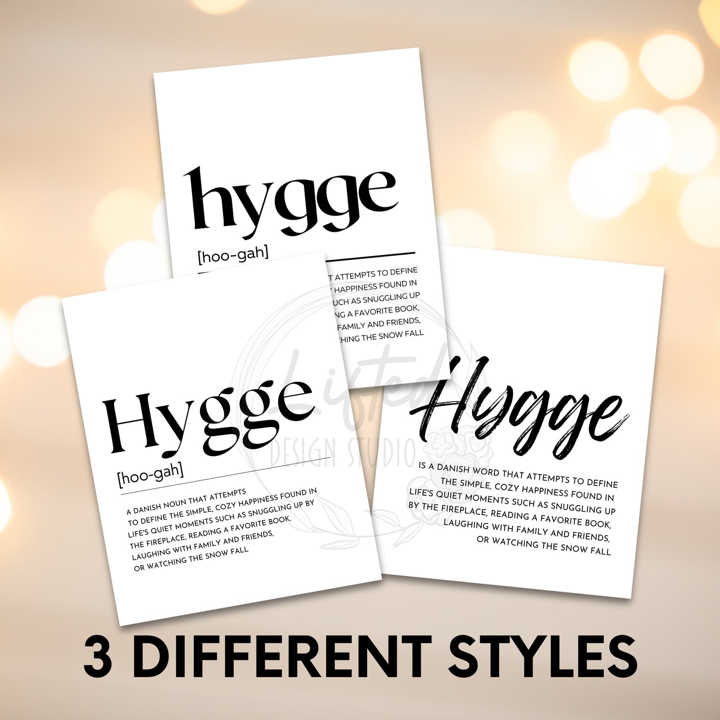 Hygge Definition Printable Instant Download