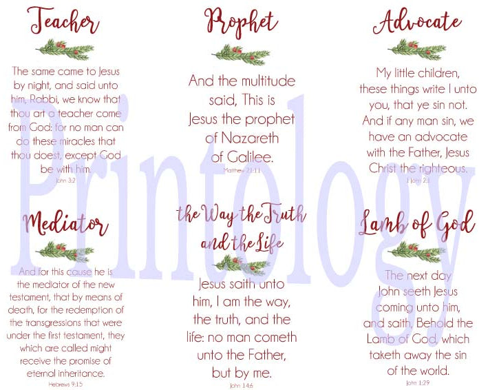 Names Of Christ Advent Calendar Cards Printology names-of-christ-advent-calendar-cards-printology
