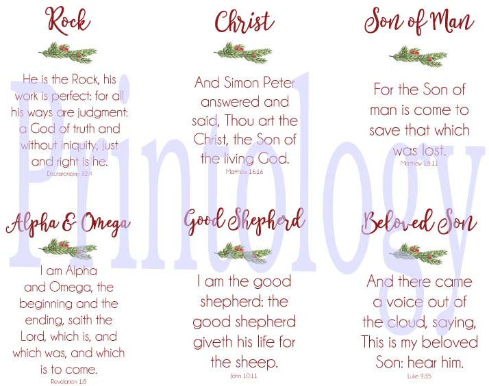 Names of Christ Advent Calendar Cards