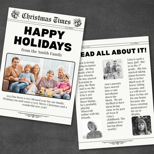 Newspaper Christmas Card