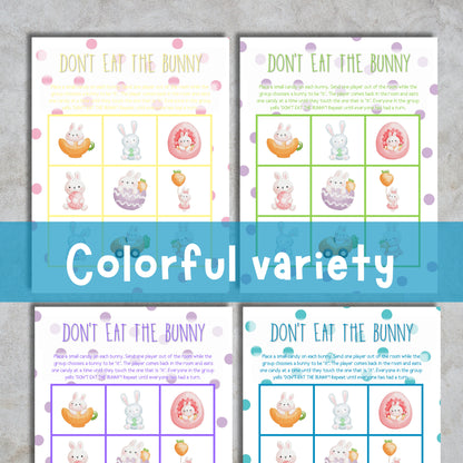 Different colors for Don't Eat the Bunny Game! 