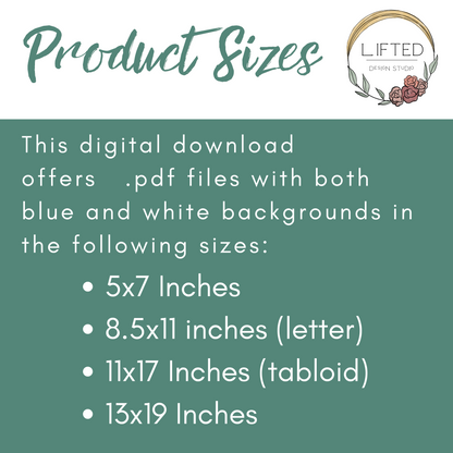Printable Product Size