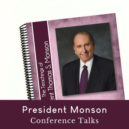 Spiral Bound Book with all of President Monson's Conference Talks