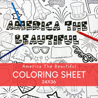 Giant coloring sheet festive independence day fun with fireworks, eagles, flags, food, and other fun illustrations!

Printology American Fork Utah available for instant download or purchase