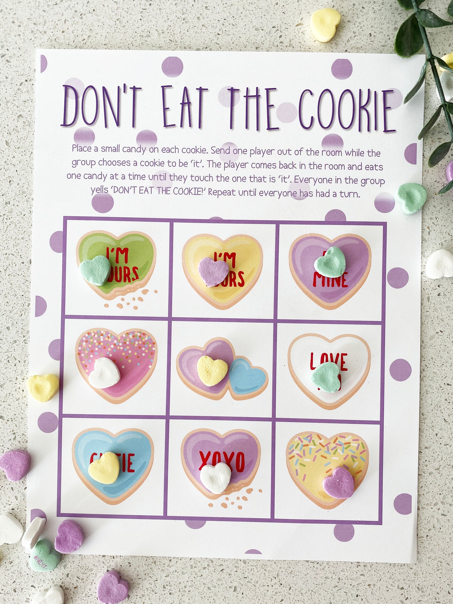 Don't Eat The Cookie! Valentine Themed Game