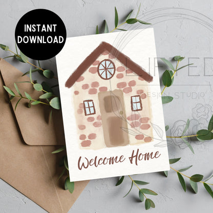 Welcome Home 5x7 Card Instant Download