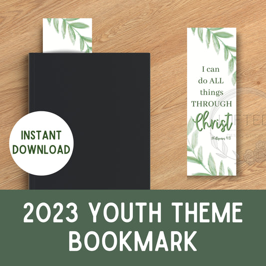 Printable Youth Theme 2023 Bookmarks