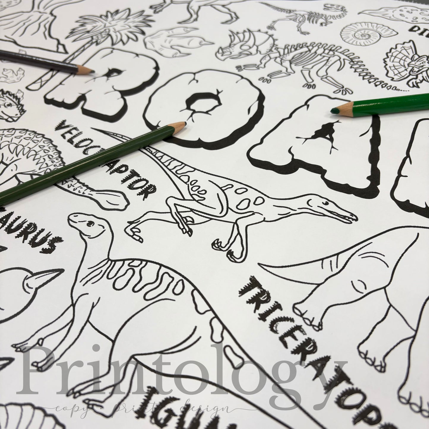 Dinosaurs Giant Coloring Sheet
