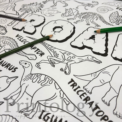 Dinosaurs Giant Coloring Sheet