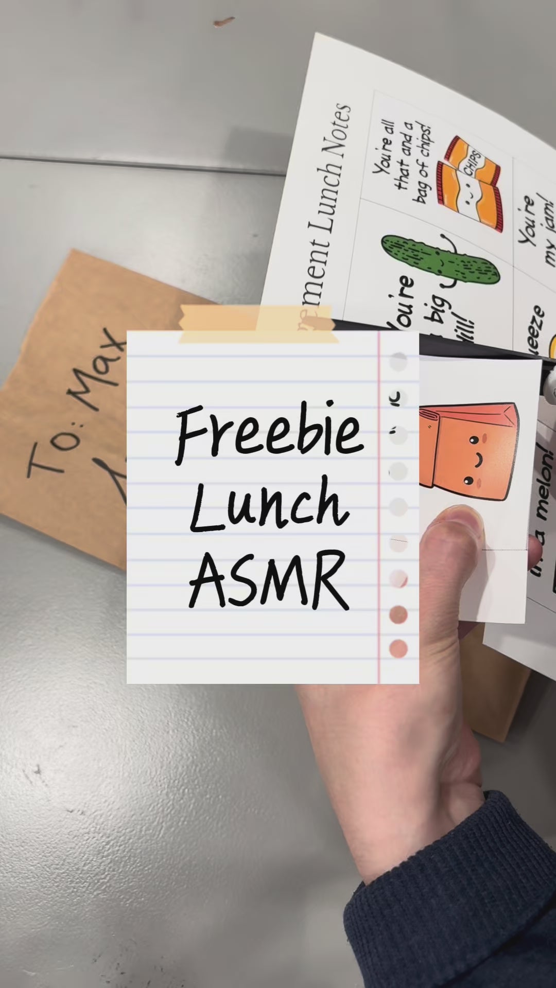 Freebie Lunch ASMR Video featuring Printology download