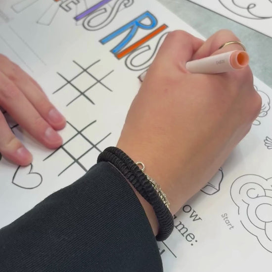 Video showing coloring on Easter Coloring page placemat